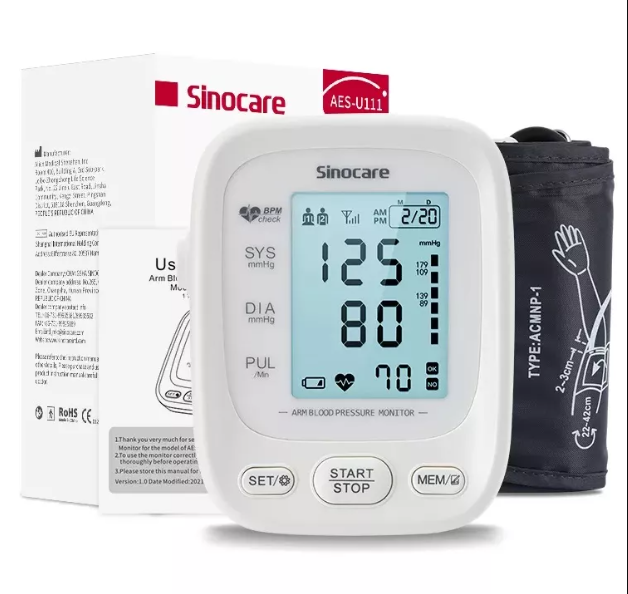 Máy đo huyết áp bắp tay Sinocare AES-U111